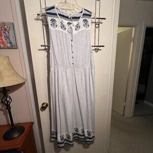 Lucky Brand (NWT) Swiss dot sleeveless maxi dress size XL